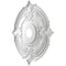 Ekena Millwork Attica PVC Medallion (Canopies up to 7 3/4"), 22"OD x 3 1/2"ID x 1"P, Metallic Silver Metallic CMP22ATCSV - alternate 4